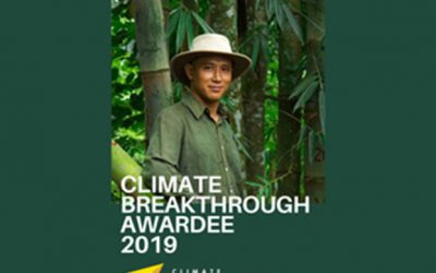 Arief Rabik receives the 2019 Climate Breakthrough Award